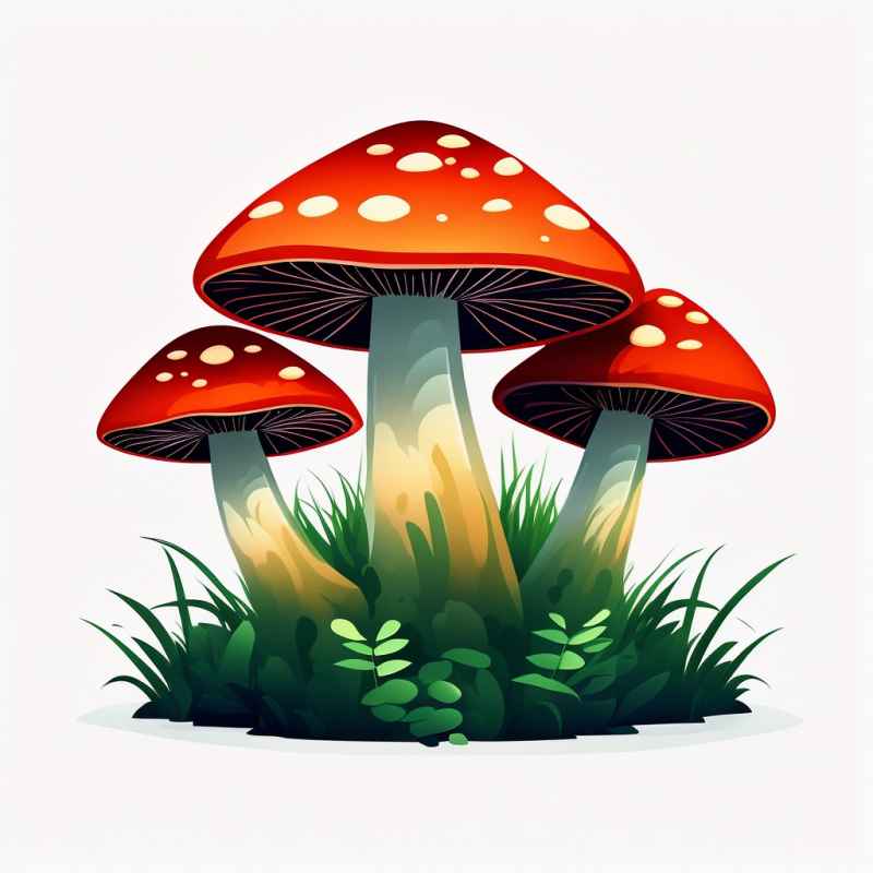 蘑菇符号彩色卡通风格图标设计 4