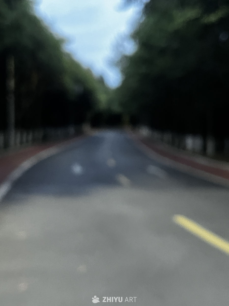 模糊的林间小路