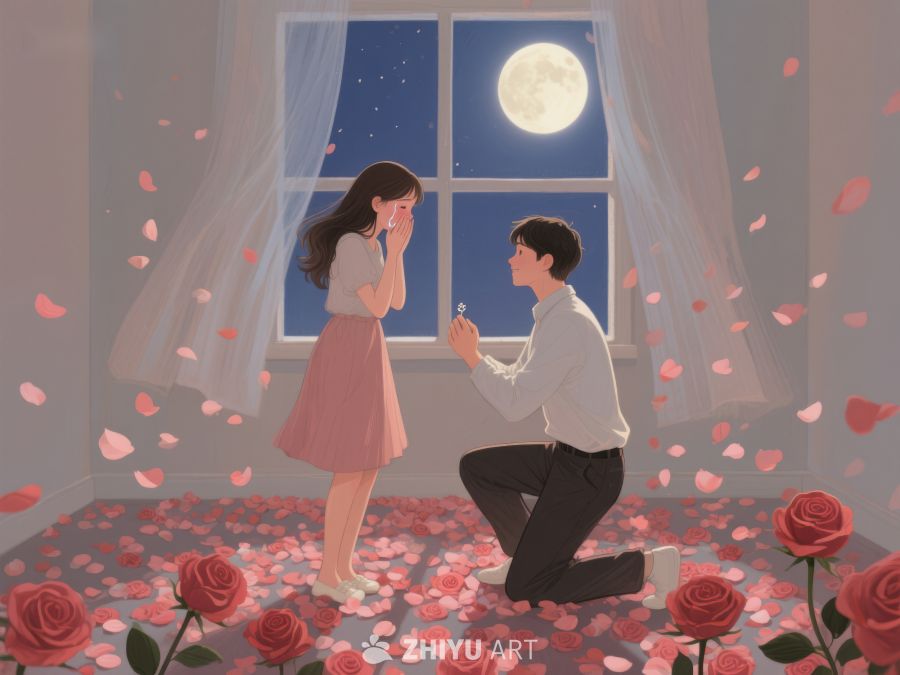 月下窗前求婚场景 1112
