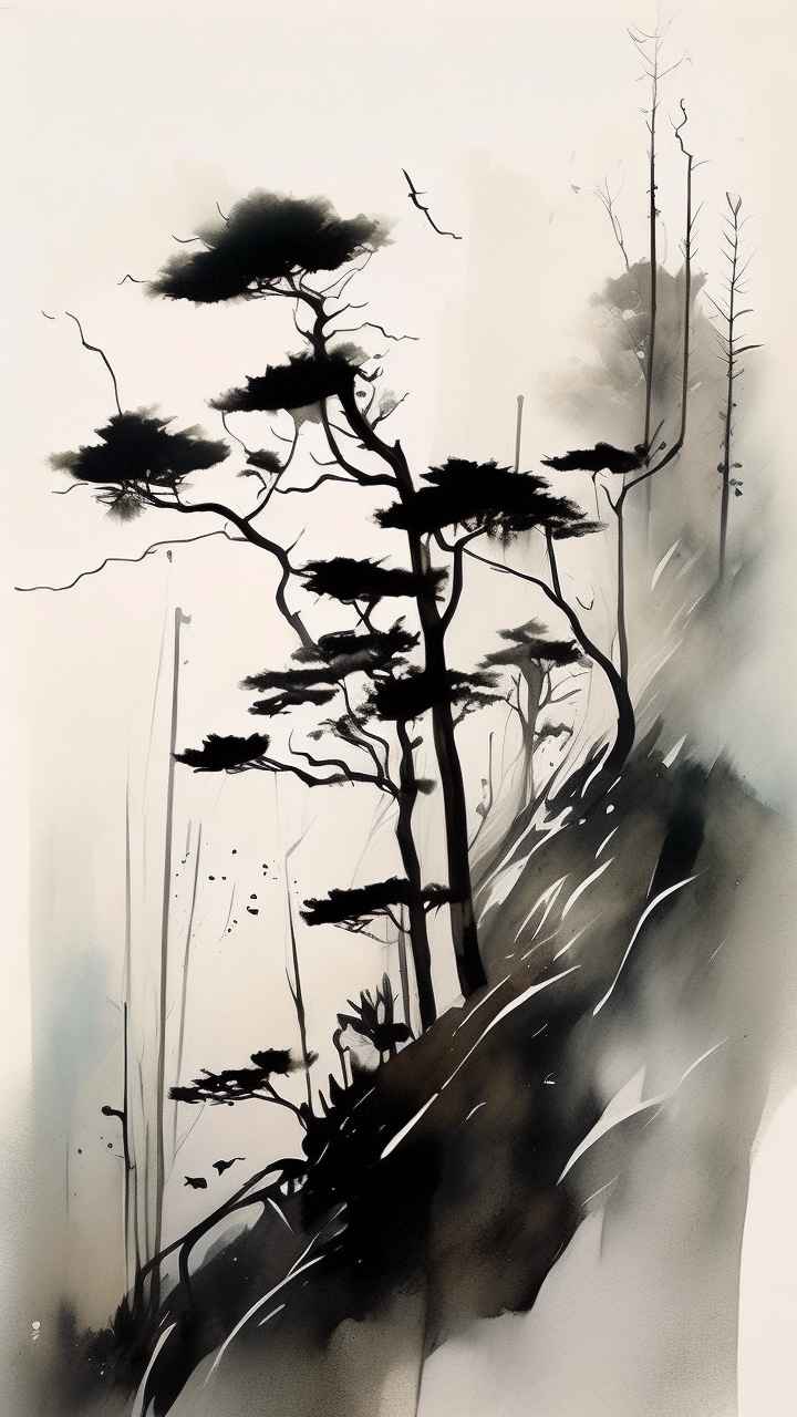古风山水画唯美背景图 8