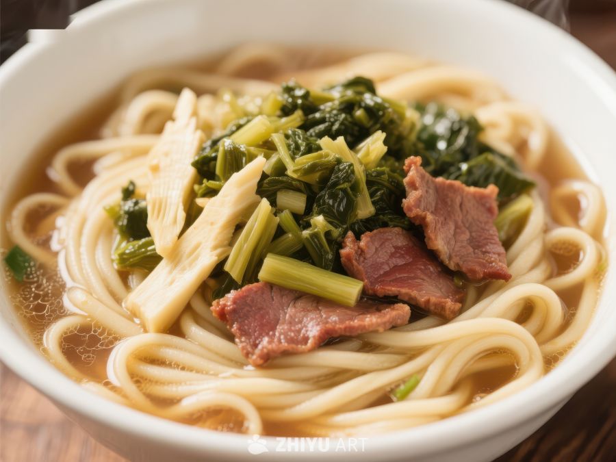 牛肉青菜面，热腾腾的美味佳肴 767