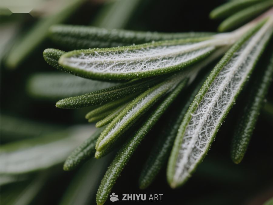 迷迭香叶片的特写 190