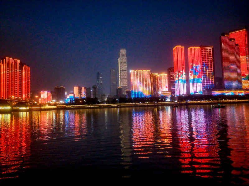 湖南长沙城市夜景灯光摄影图