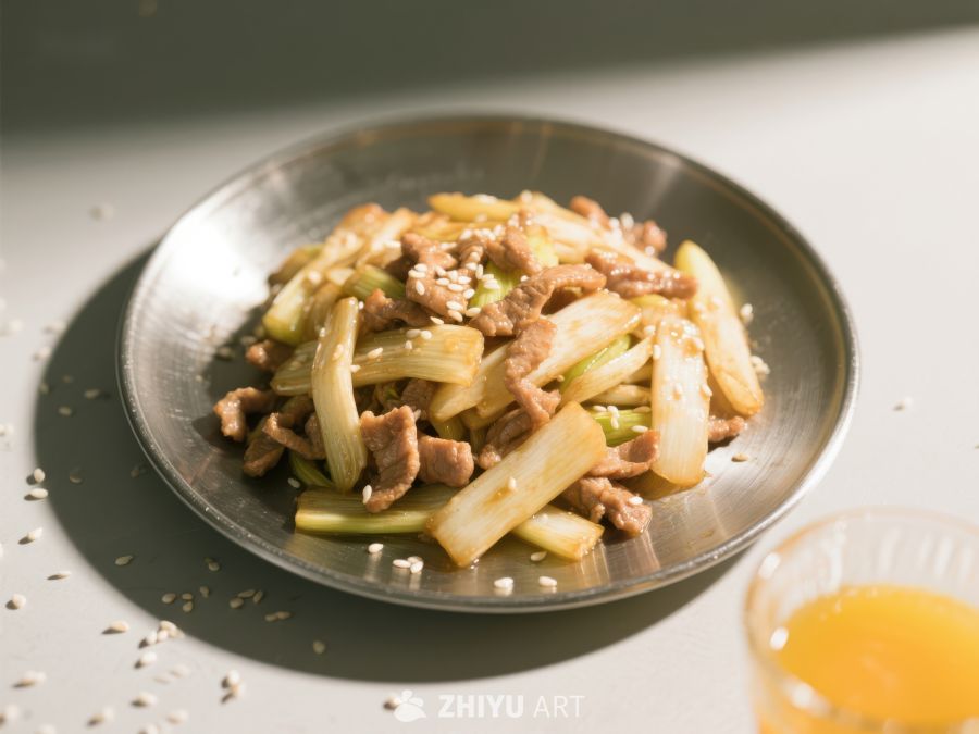 葱爆牛肉，美味中式炒菜 86
