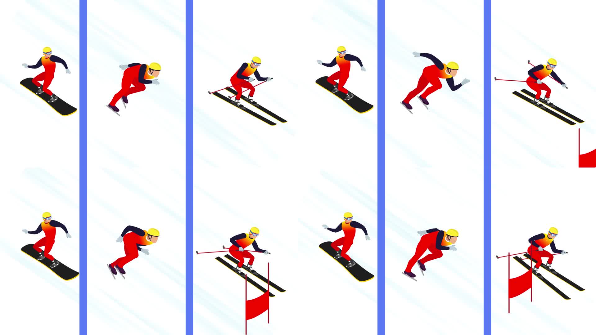 冬奥会人物滑雪
