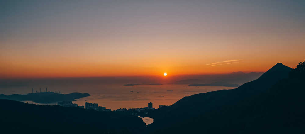 香港山顶日落