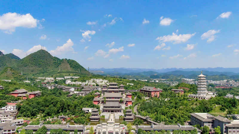 贵州贵阳城市建设航拍摄影图