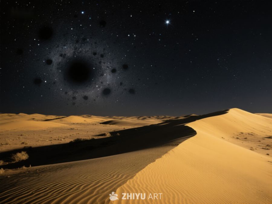 沙漠夜景与星空黑洞 101