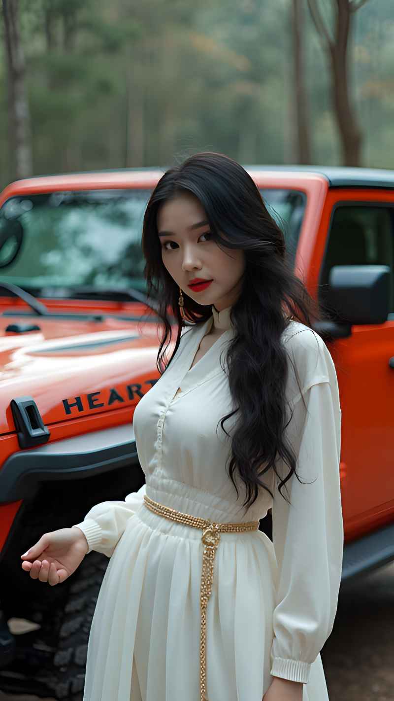 美女与车模特写拍摄 11