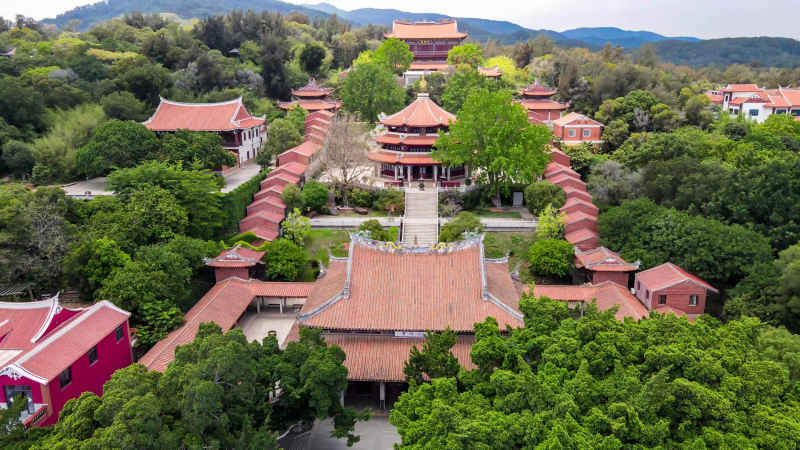 福建泉州城市风光航拍图