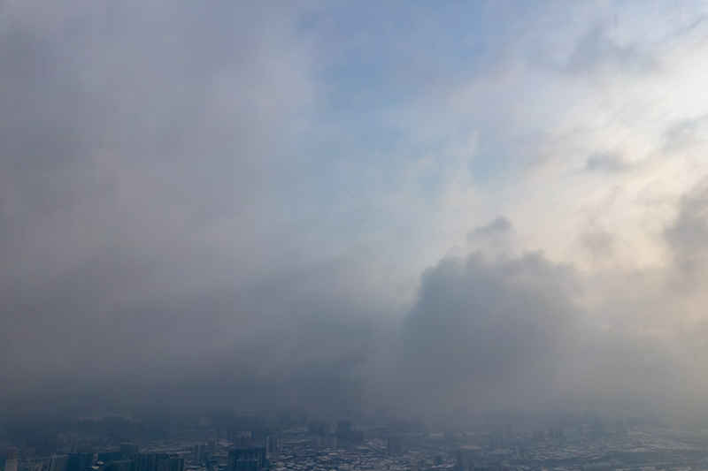 冬天天空雪景 