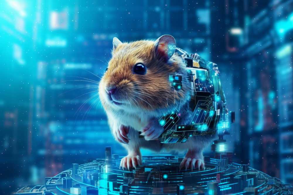 一只来自人工智能的数字鼠，代表着未来的科技、医疗和大数据等
