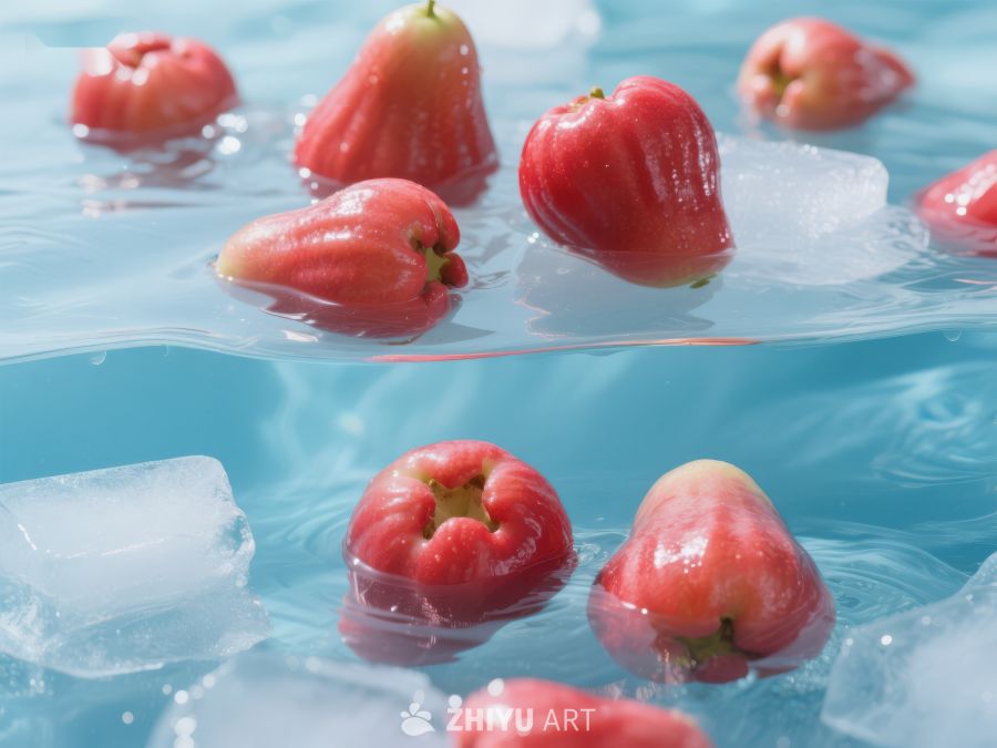 冰水中的新鲜莲雾 19