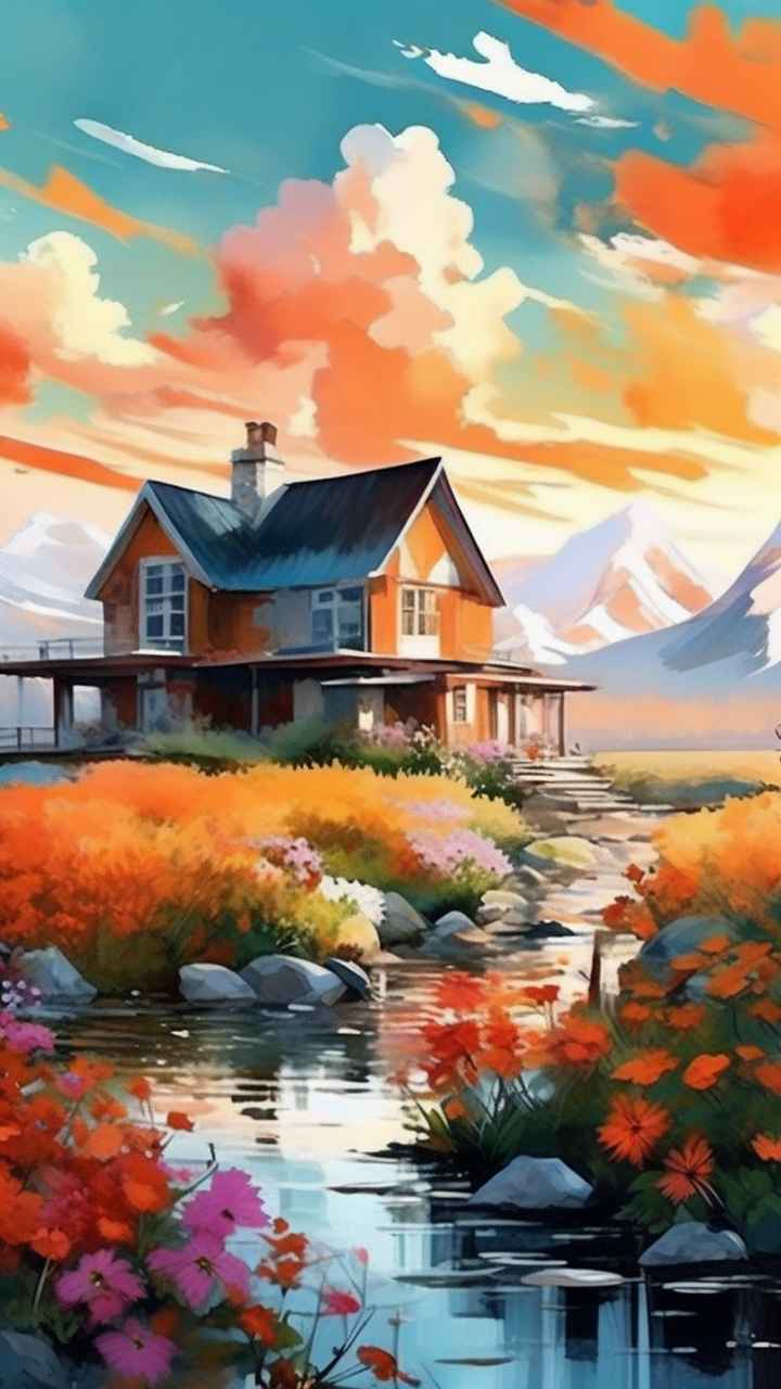 充满活力的绿洲在它的后院各种花 74