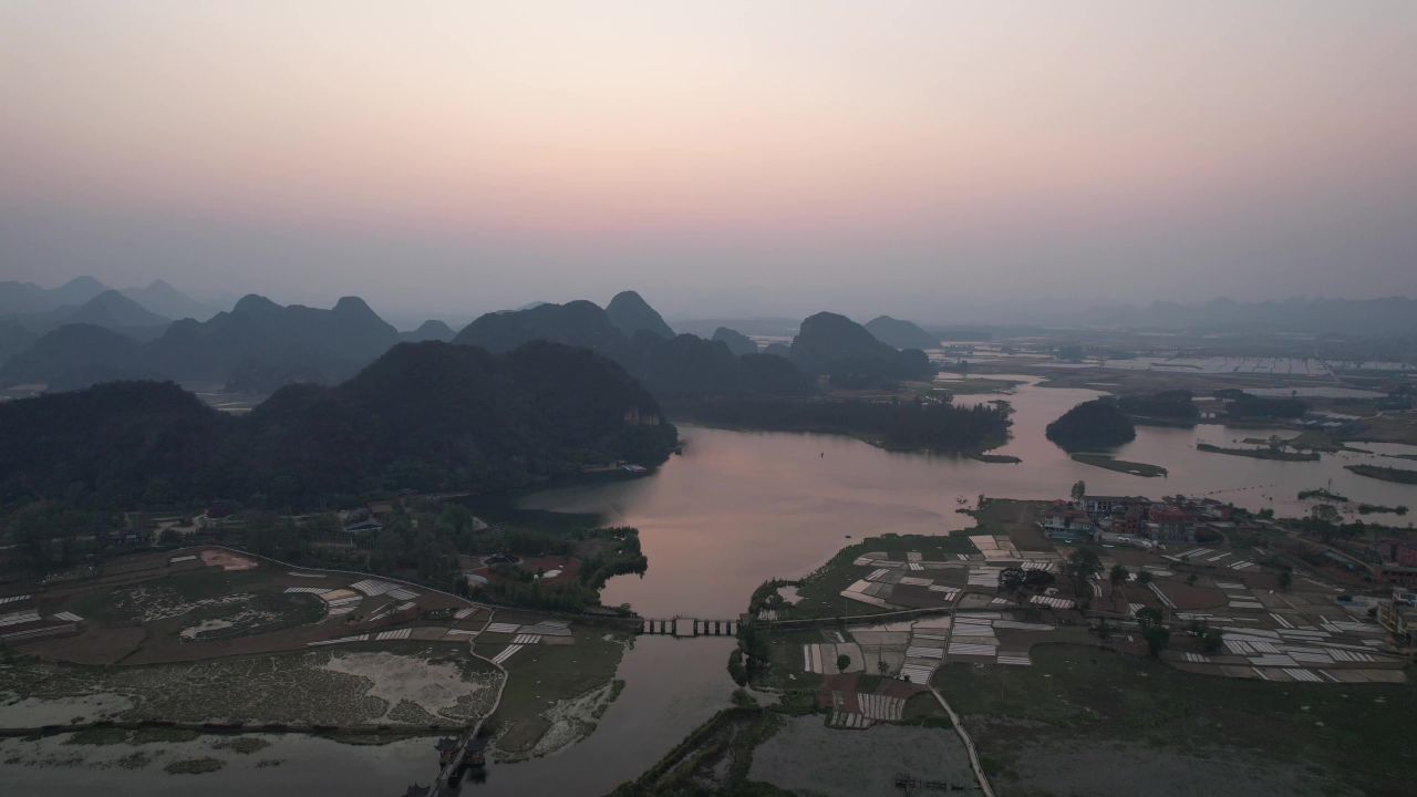  云南普者黑5A景区航拍 