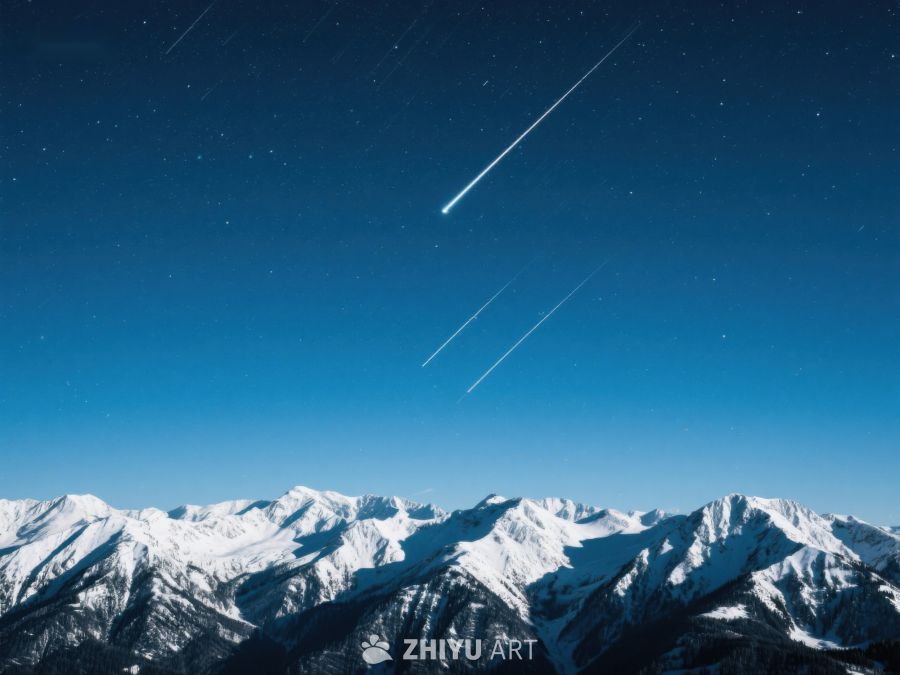 雪山夜空流星划过 243