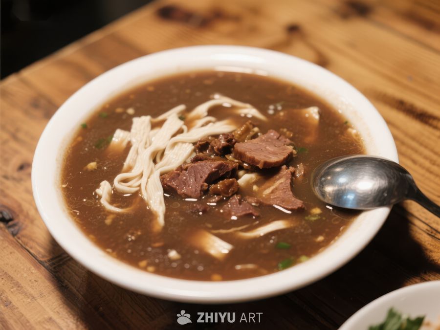 牛肉面汤，热气腾腾的美味 763