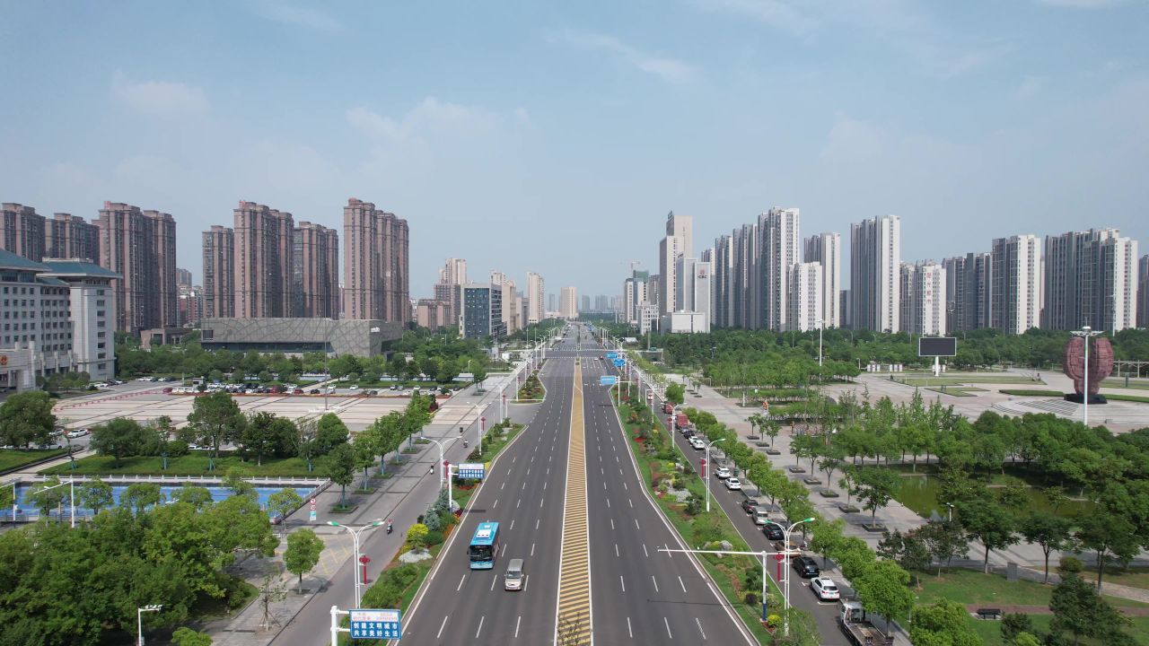 安徽滁州城市建设航拍 