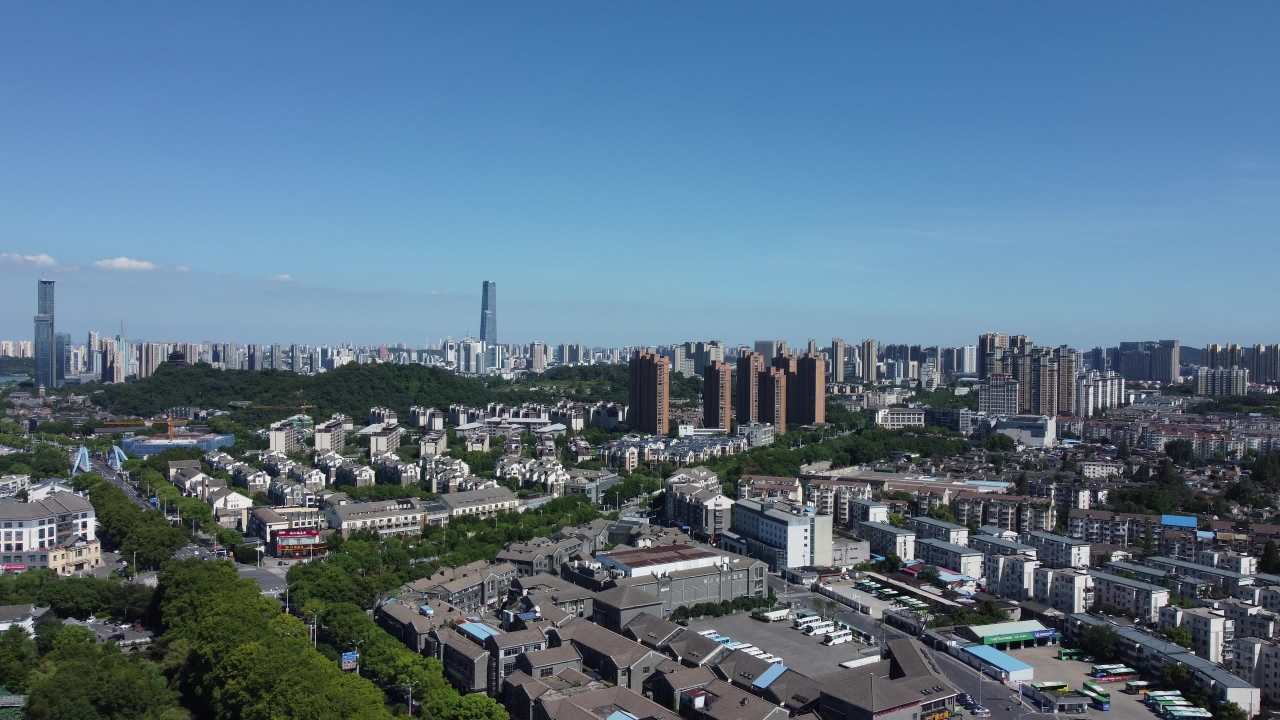 4K航拍江苏镇江城市风光建筑大景 4
