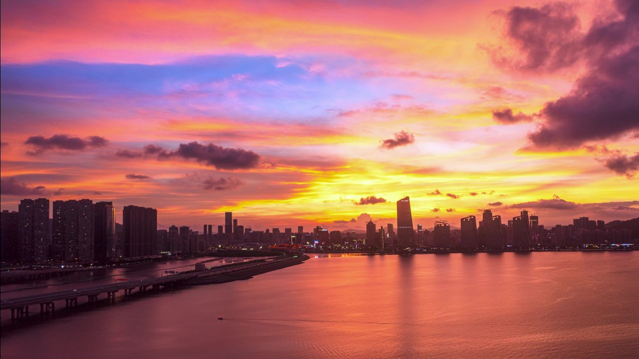 珠海最美火烧云一