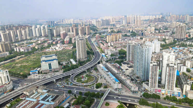 湖北襄阳城市风光旅游景区航拍摄影图 
