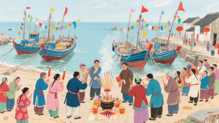 海边渔村祭祀活动 319
