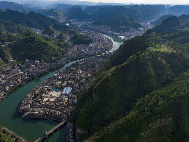 自然风光祖国山川河流航拍摄影图 