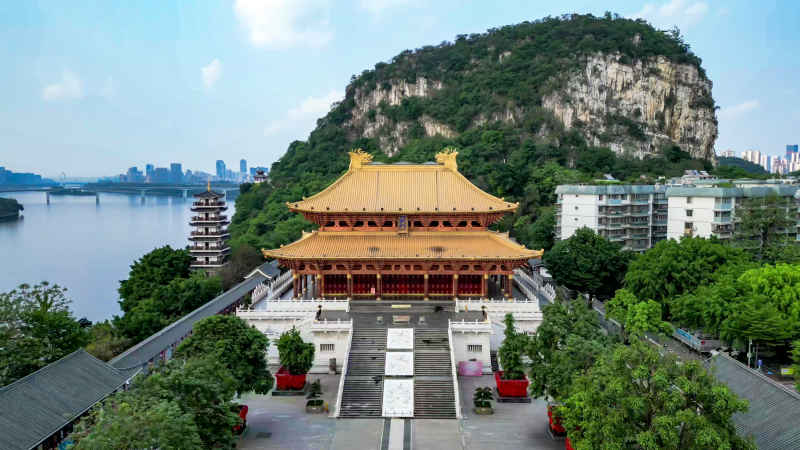 广西柳州城市风光航拍摄影图