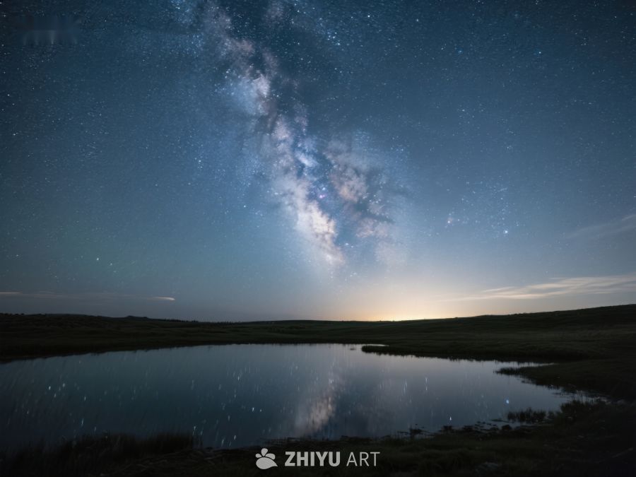银河映照湖面，夜空璀璨 544