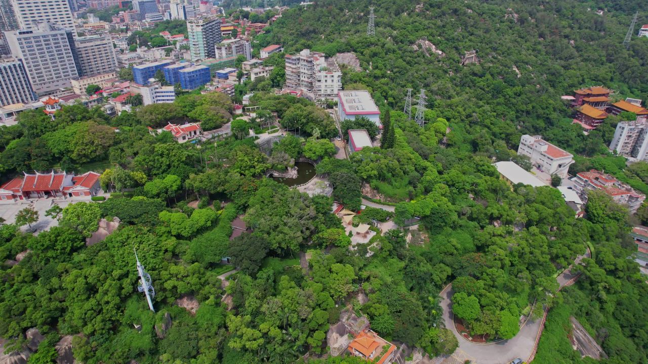 航拍厦门鸿山公园