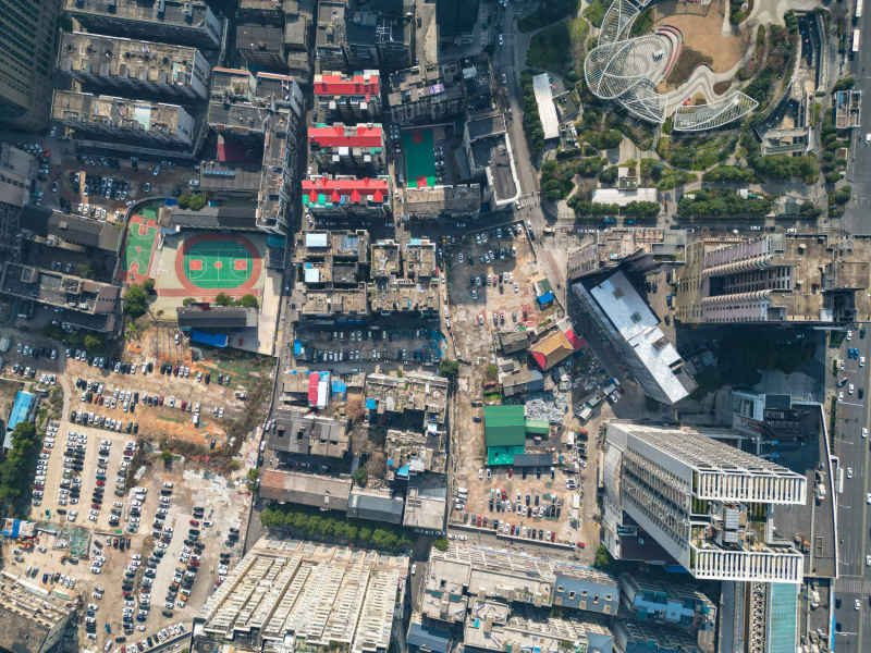湖南长沙城市风光航拍摄影图