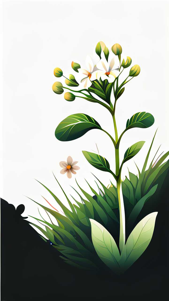 小花白色背景