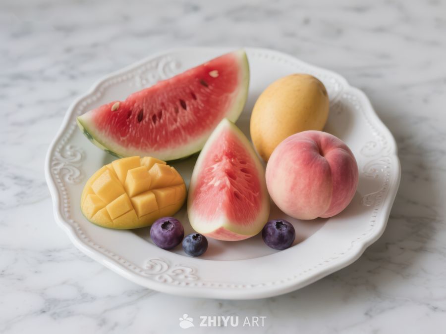 新鲜水果拼盘，色彩缤纷 719