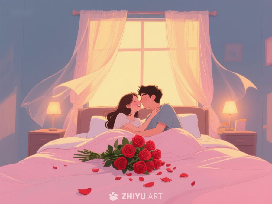 浪漫晨曦中的甜蜜拥吻 406