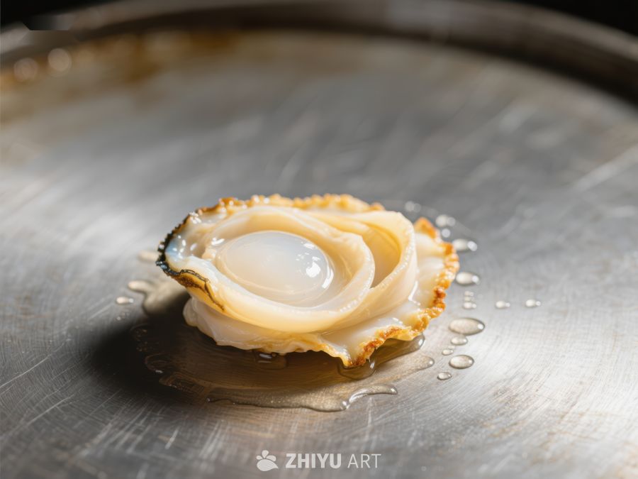 煎制中的扇贝特写