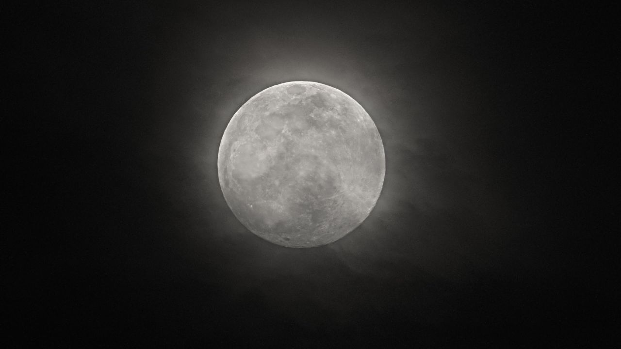 深夜玩天空月亮月球皎洁明月中秋满月 4