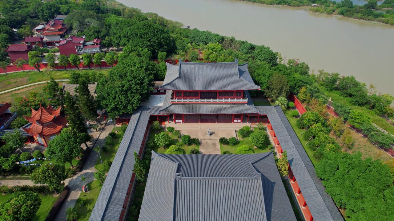 航拍福州慈航寺景观
