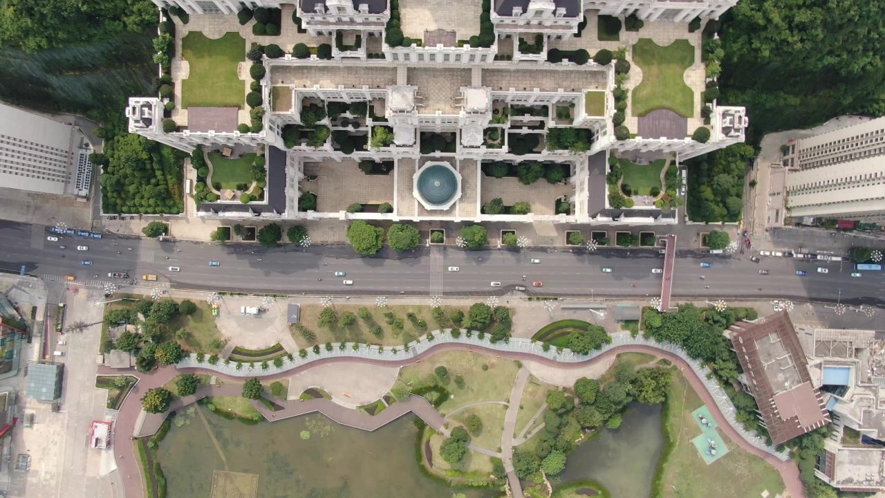 贵阳白宫地标建筑航拍