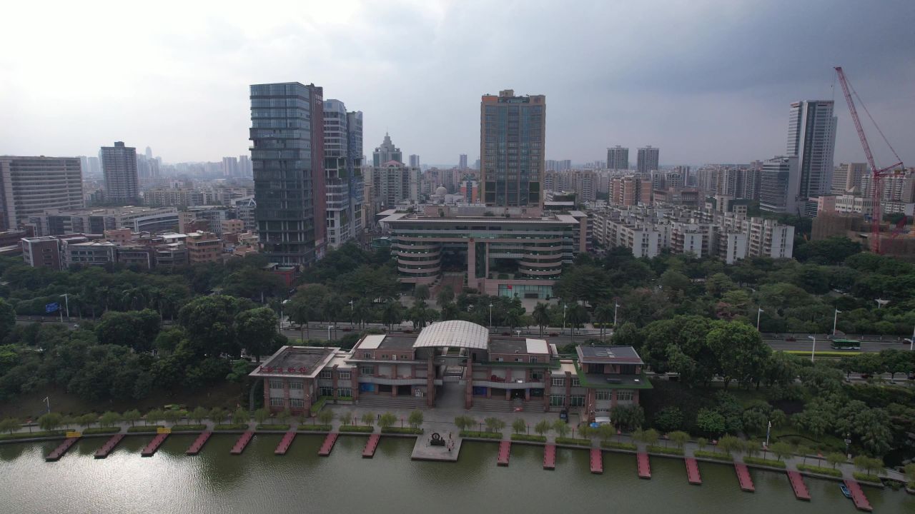 广东佛山城市风光航拍 