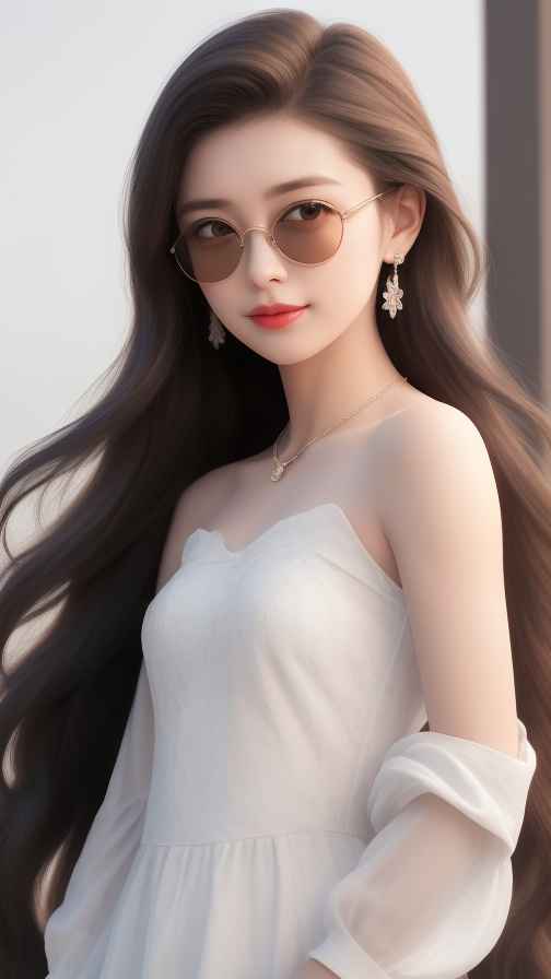 酷酷的白色衣服人像