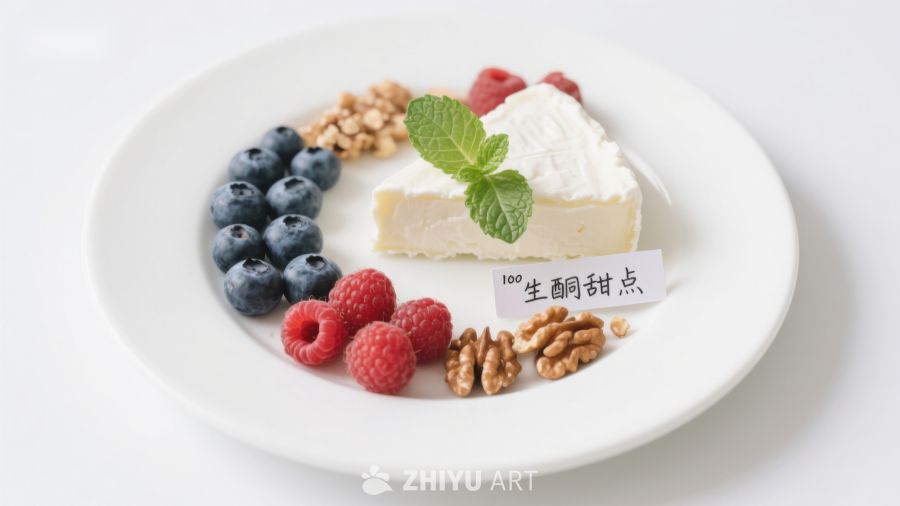 生酮甜点搭配水果坚果