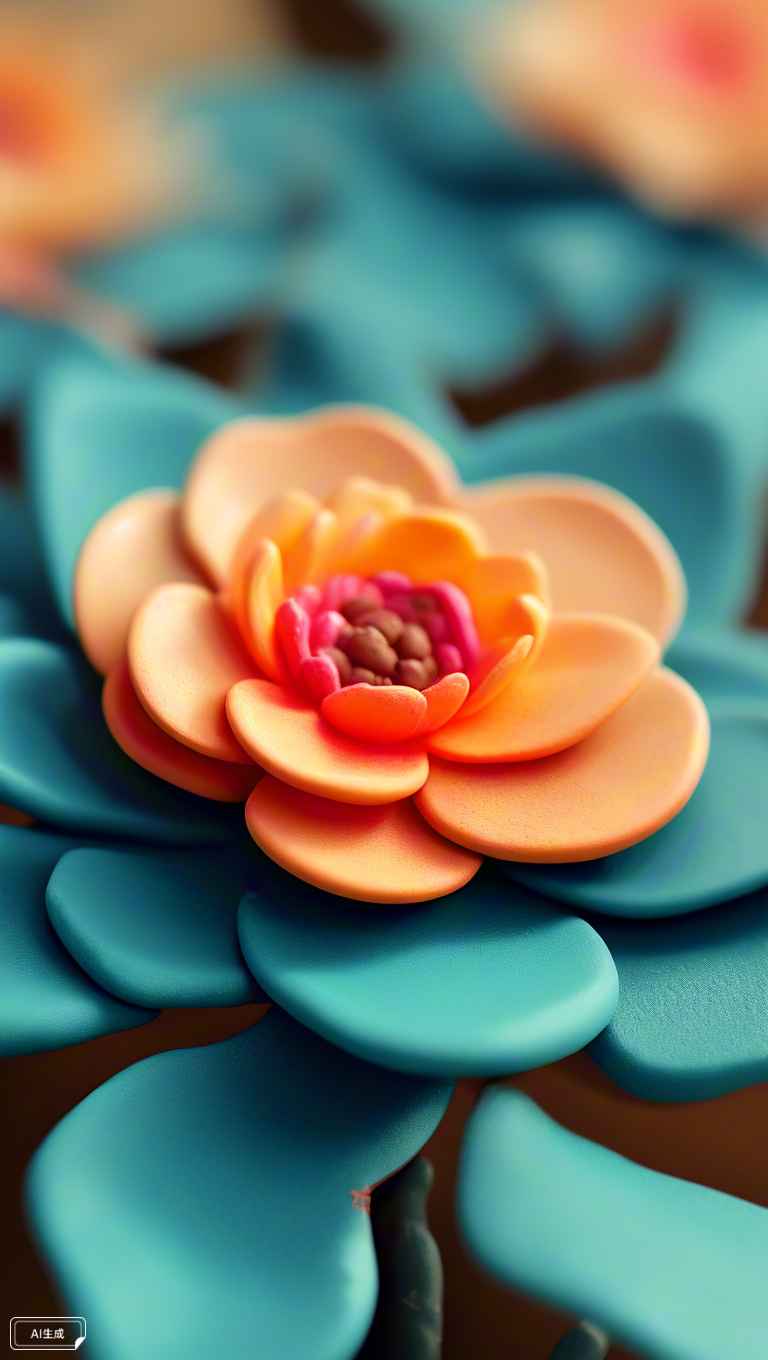 渐变色花瓣插画 2