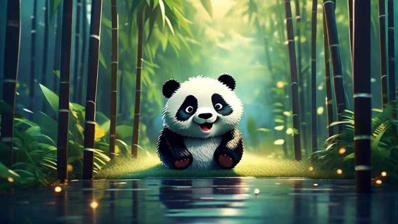 竹林背景雨林熊猫 33
