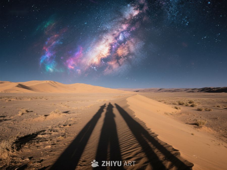 沙漠夜景与银河星空 92