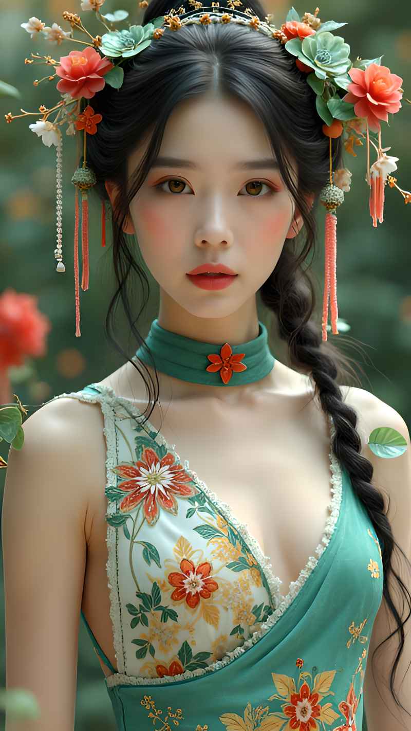 森林系列五颜六色古风艺术美女 95