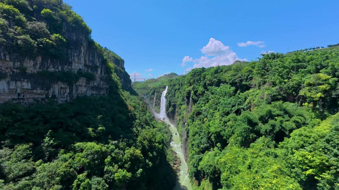 4k马岭河峡谷瀑布 喀斯特地貌奇观