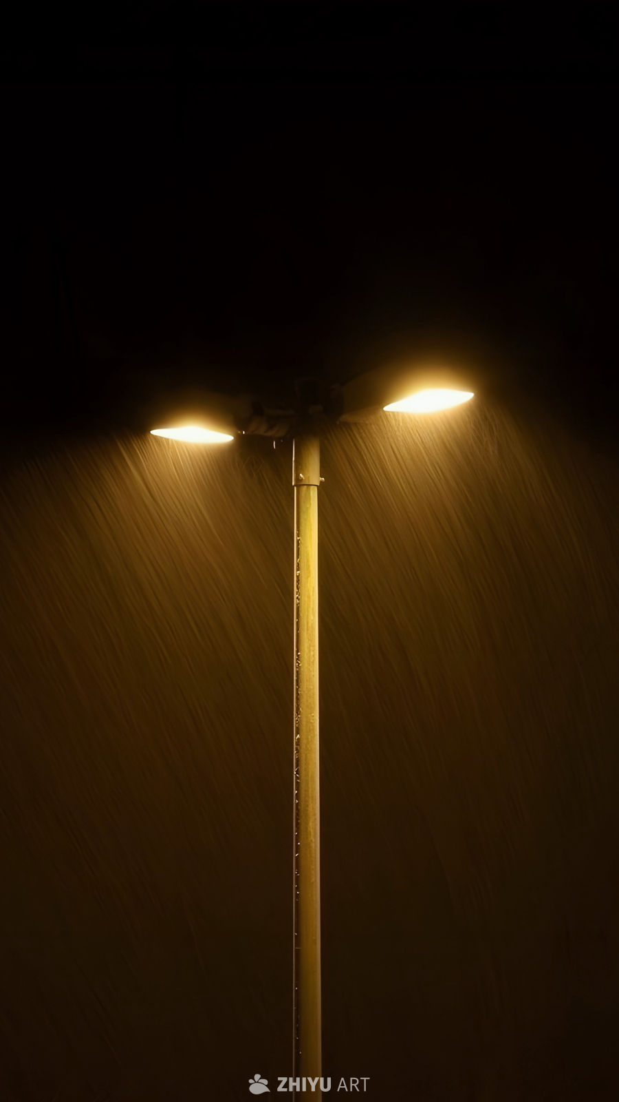 灯光细雨