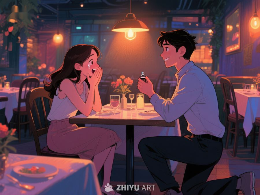 餐厅求婚温馨场景 8