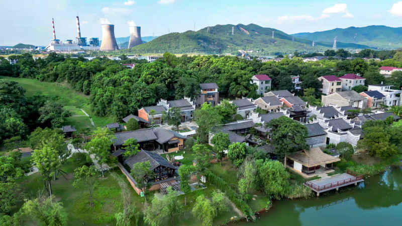 江西吉安城市风光旅游景区航拍图