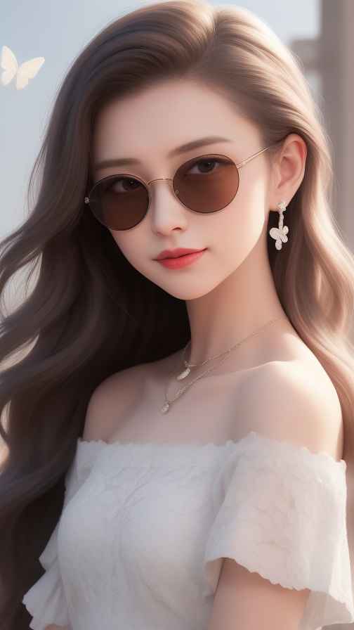 酷酷的白色衣服人像
